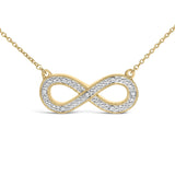 Gold Vermeil Diamond Accent Infinity Pendant Necklace-1 thumbnail 2
