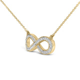 Gold Vermeil Diamond Accent Infinity Pendant Necklace-3 thumbnail 4