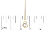 Gold Vermeil Diamond Accent Double Heart Pendant Necklace-4 thumbnail 5