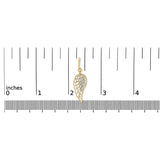 Gold Vermeil Diamond Accent Angel Wing Drop Earring-4 thumbnail 5