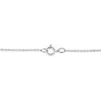 .925 Sterling Silver Pave-Set Diamond Accent Double Curve 18
