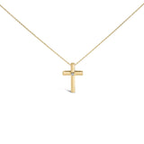 Gold Vermeil Diamond Accent Cross Pendant Necklace-0 thumbnail 1