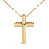 Gold Vermeil Diamond Accent Cross Pendant Necklace-1 thumbnail 2