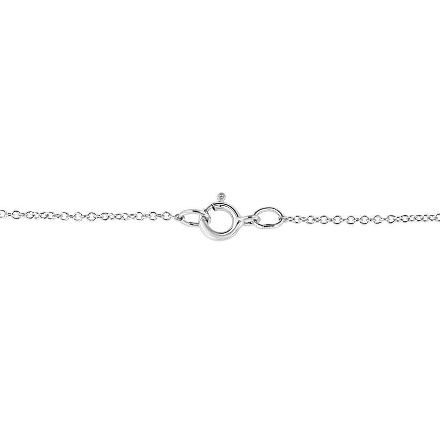 .925 Sterling Silver Prong-Set Diamond Accent Double Heart 18