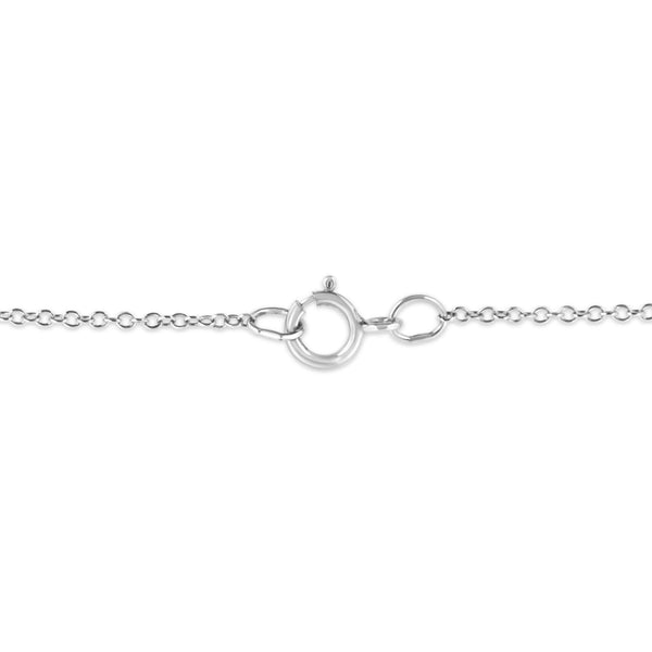 .925 Sterling Silver Prong-Set Diamond Accent Fashion Double Drop Design 18