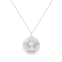 .925 Sterling Silver Diamond Accent Cancer Zodiac Design 18