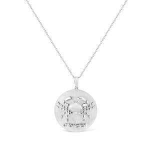 .925 Sterling Silver Diamond Accent Cancer Zodiac Design 18