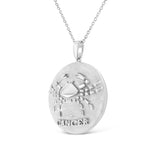 .925 Sterling Silver Diamond Accent Cancer Zodiac Design 18