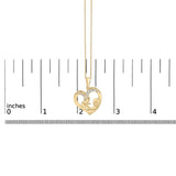 Gold Vermeil Diamond Accent Mom and Child Heart Pendant Necklace-4 thumbnail 5