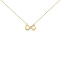 Gold Vermeil Diamond Accent Infinity Heart Pendant Necklace-0