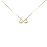 Gold Vermeil Diamond Accent Infinity Heart Pendant Necklace-0 thumbnail 1