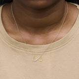 Gold Vermeil Diamond Accent Infinity Heart Pendant Necklace-2 thumbnail 3