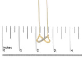 Gold Vermeil Diamond Accent Infinity Heart Pendant Necklace-4 thumbnail 5