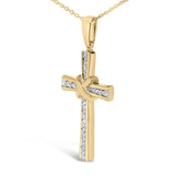 Gold Vermeil Diamond Accent Cross Pendant Necklace-3 thumbnail 4