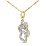 Gold Vermeil Diamond Accent Pet Paw Pendant Necklace-3 thumbnail 4