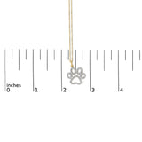 Gold Vermeil Diamond Accent Pet Paw Pendant Necklace-4 thumbnail 5