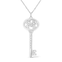 .925 Sterling Silver Diamond Accent Zodiac Key 18