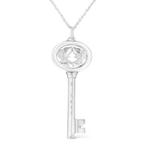.925 Sterling Silver Diamond Accent Zodiac Key 18