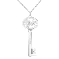 .925 Sterling Silver Diamond Accent Zodiac Key 18