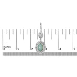 .925 Sterling Silver Chalcedony Diamond Accent Drop and Dangle Earring (K-L Color, I1-I2 Clarity)-4 thumbnail 5