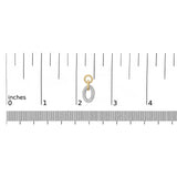 Gold Vermeil 1/10 Cttw Diamond Oval Link Earrings-4 thumbnail 5