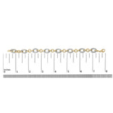Gold Vermeil 1/10 Cttw Diamond Oval Link Bracelet-4 thumbnail 5
