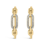 Gold Vermeil 1/10 Cttw Diamond Paperclip Hoop Earring-0 thumbnail 1