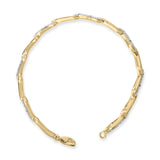 Gold Vermeil 1/7 Cttw Diamond Bold Knot Link Bracelet-3 thumbnail 4