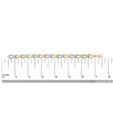 Gold Vermeil 1/7 Cttw Diamond Bold Knot Link Bracelet-4 thumbnail 5