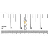 Gold Vermeil 1/10 Cttw Diamond Bold Knot Link Earring-4 thumbnail 5