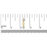 Gold Vermeil 1/10 Cttw Diamond Bold Disc Link Earring-4 thumbnail 5