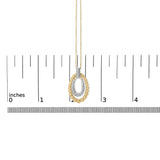 Gold Vermeil 1/10 Cttw Diamond Bold Bead Pendant Necklace-4 thumbnail 5