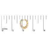 Gold Vermeil 1/10 Cttw Diamond Bold Rope Hoop Earring-4 thumbnail 5