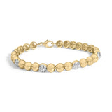 Gold Vermeil 1/5 Cttw Diamond Bold Dome Bead Link Bracelet-0 thumbnail 1