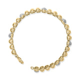 Gold Vermeil 1/5 Cttw Diamond Bold Dome Bead Link Bracelet-3 thumbnail 4