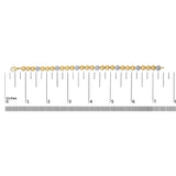 Gold Vermeil 1/5 Cttw Diamond Bold Dome Bead Link Bracelet-4 thumbnail 5