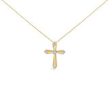 Gold Vermeil Diamond Accent Cross Pendant Necklace-0 thumbnail 1