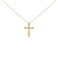 Gold Vermeil Diamond Accent Cross Pendant Necklace-0