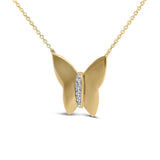 Gold Vermeil Diamond Accent Butterfly Pendant Necklace-3 thumbnail 4