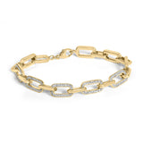 Gold Vermeil 1/10 Cttw Diamond Bold Paperclip Link Bracelet-0 thumbnail 1