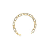 Gold Vermeil 1/10 Cttw Diamond Bold Paperclip Link Bracelet-3 thumbnail 4