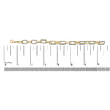 Gold Vermeil 1/10 Cttw Diamond Bold Paperclip Link Bracelet-4 thumbnail 5
