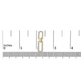 Gold Vermeil 1/10 Cttw Diamond Cttw Bold Paperclip Earring-4 thumbnail 5