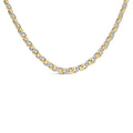 10K yellow gold riviera pendant necklace with 1 ct diamond line