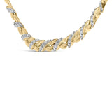 10K Yellow Gold 1 cttw Diamond Riviera Statement Pendant Necklace (J-K, I2-I3)-3 thumbnail 4