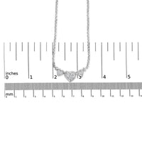 14K White Gold 1.0 Cttw Princess Cut Diamond Three Heart 18
