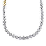 IGI Certified 14K Yellow Gold 14 3/4 cttw Pave Set Round-Cut Diamond Riviera Necklace (F-G Color, S2-I1 Clarity)-3 thumbnail 4