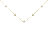 Sterling Silver Diamond Station Necklace (1/2 cttw, K-L Color, I2-I3 Clarity)