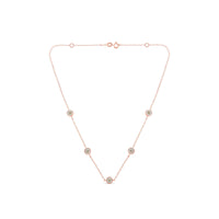 Sterling Silver Diamond Station Necklace (1/2 cttw, K-L Color, I2-I3 Clarity)
