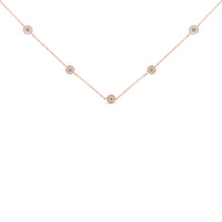 Sterling Silver Diamond Station Necklace (1/2 cttw, K-L Color, I2-I3 Clarity)
